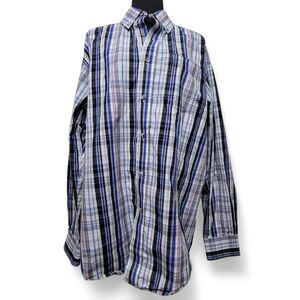 Ariat Pro Series Men's Button Down Large Button Down Shirt Blue Plaid Western
